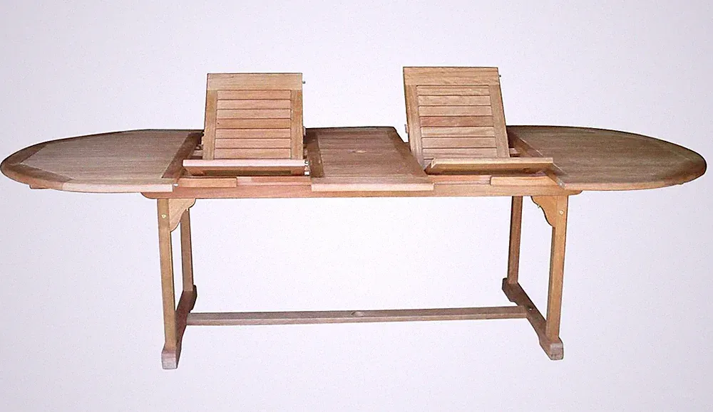Liberia Gartentisch oval 180-260/110 Tisch Holztisch Gartenmöbel Eukalyptusholz