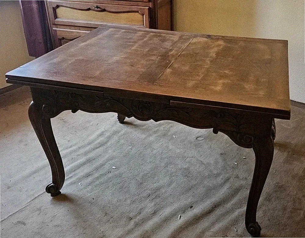 Louis XV Lüttich Stil Auszieh-Tisch Massivholz