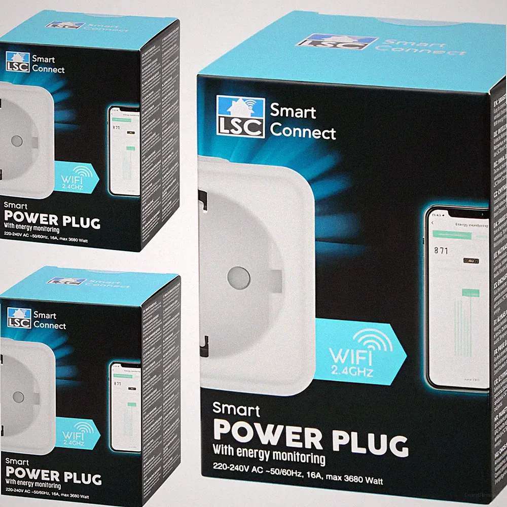 LSC Smart Connect - 3x WLAN Smart Steckdose Set Alexa Google Home Energiemonitor