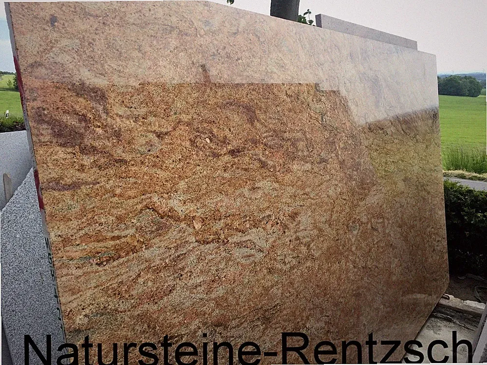 Madura Gold als Abdeckung Tischplatte Terrassentisch Gartentisch Esstisch Granit