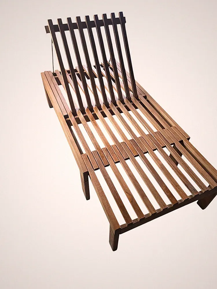 Massive Holzbank Gartenliege Tisch 3in1 ausziehbar 200cm Design Unikat