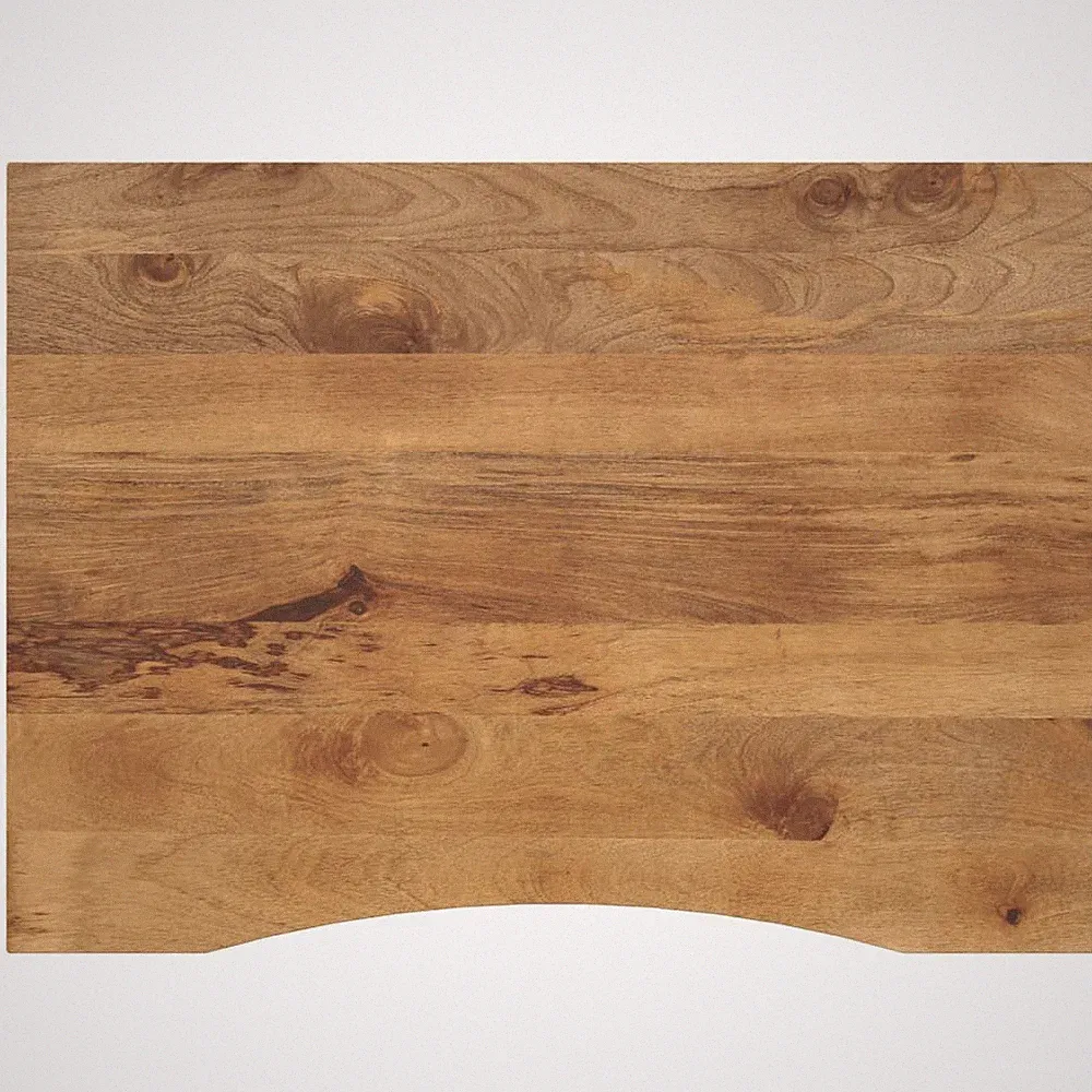 Massive Mangoholz Schreibtischplatte Tischplatte Rustikal Naturoptik 110x80x2,5cm