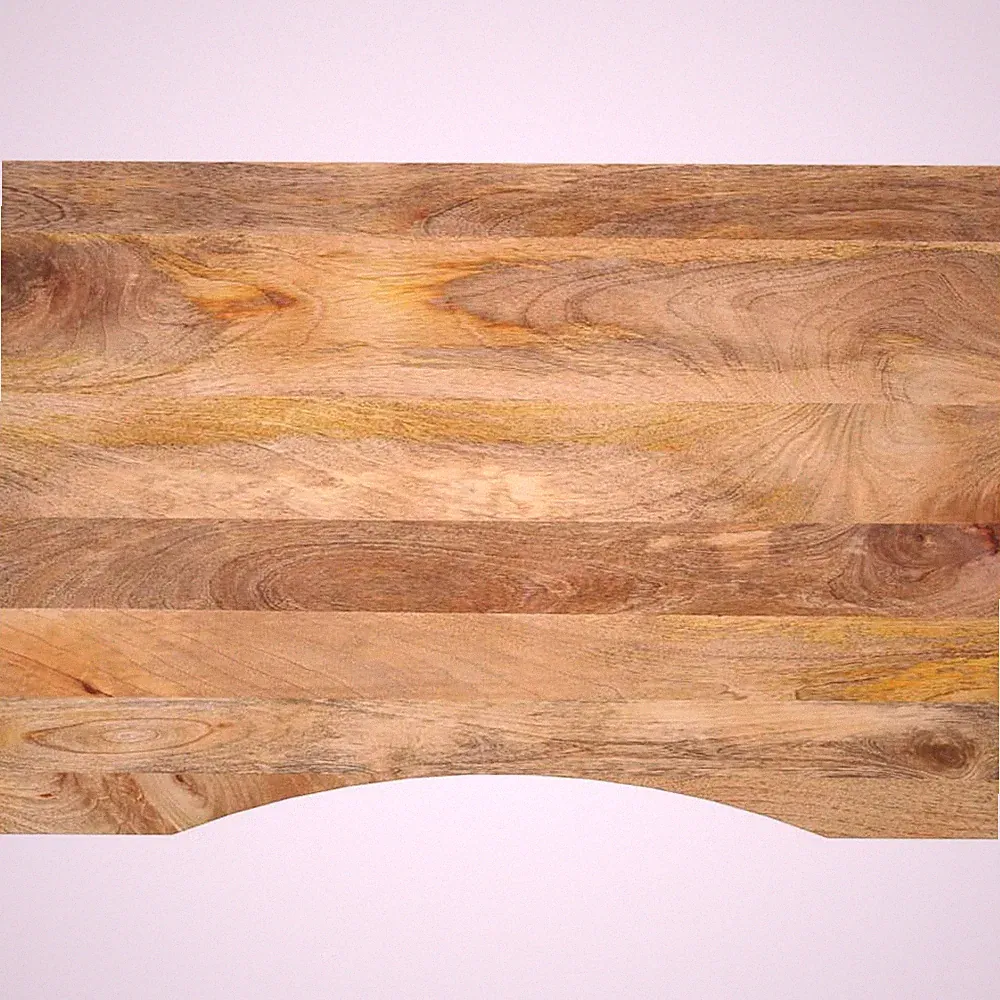 Massive Mangoholz Schreibtischplatte Tischplatte Rustikal Naturoptik 90x50x2,5cm