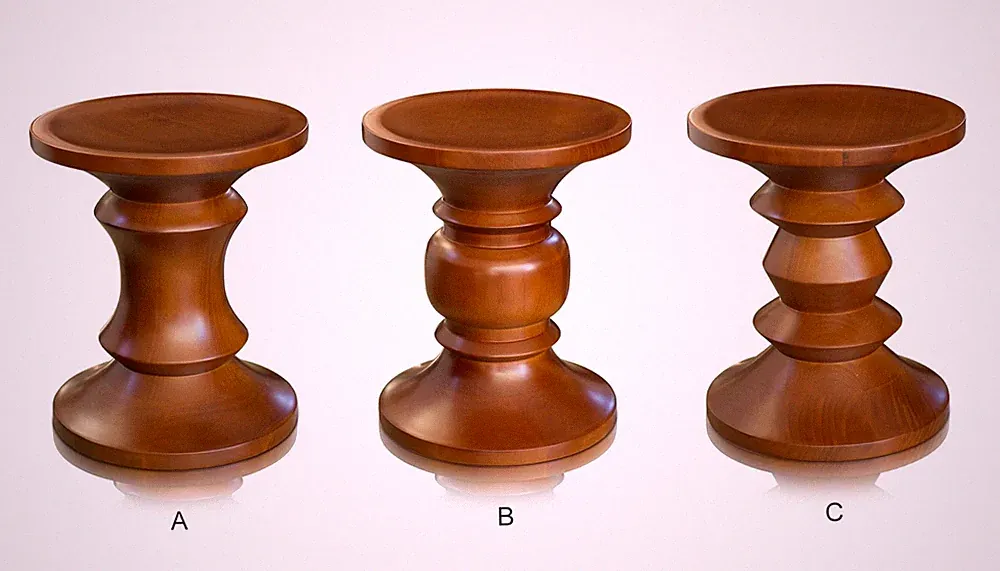 Massiver Nussbaum Hocker Kaffeetisch Hocker Holz massiv Walnuss. 3 Varianten.