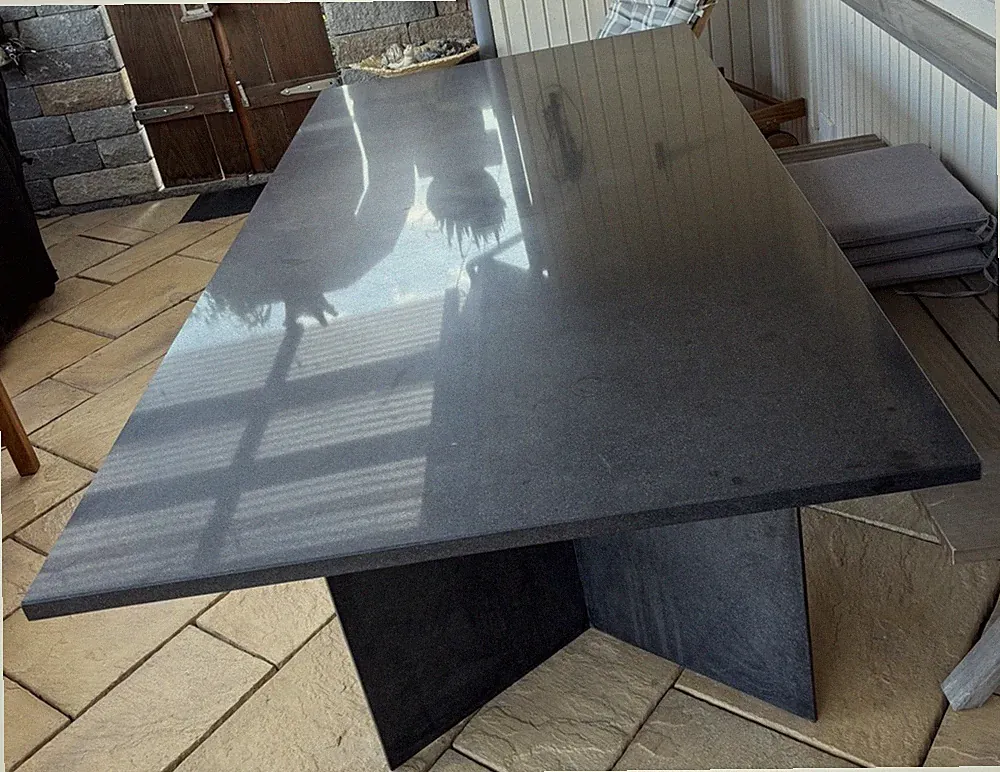 Massiver Tisch 240x120 aus Granicium / Granite Composite - Terrasse Gartentisch