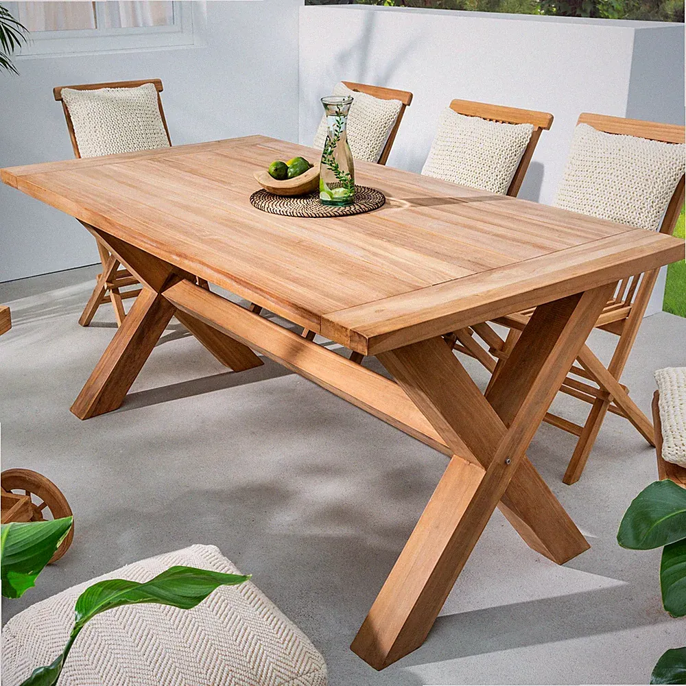 Massivholz Gartentisch EMPIRE TEAK - 160cm - natur - Teakholz - wetterfest