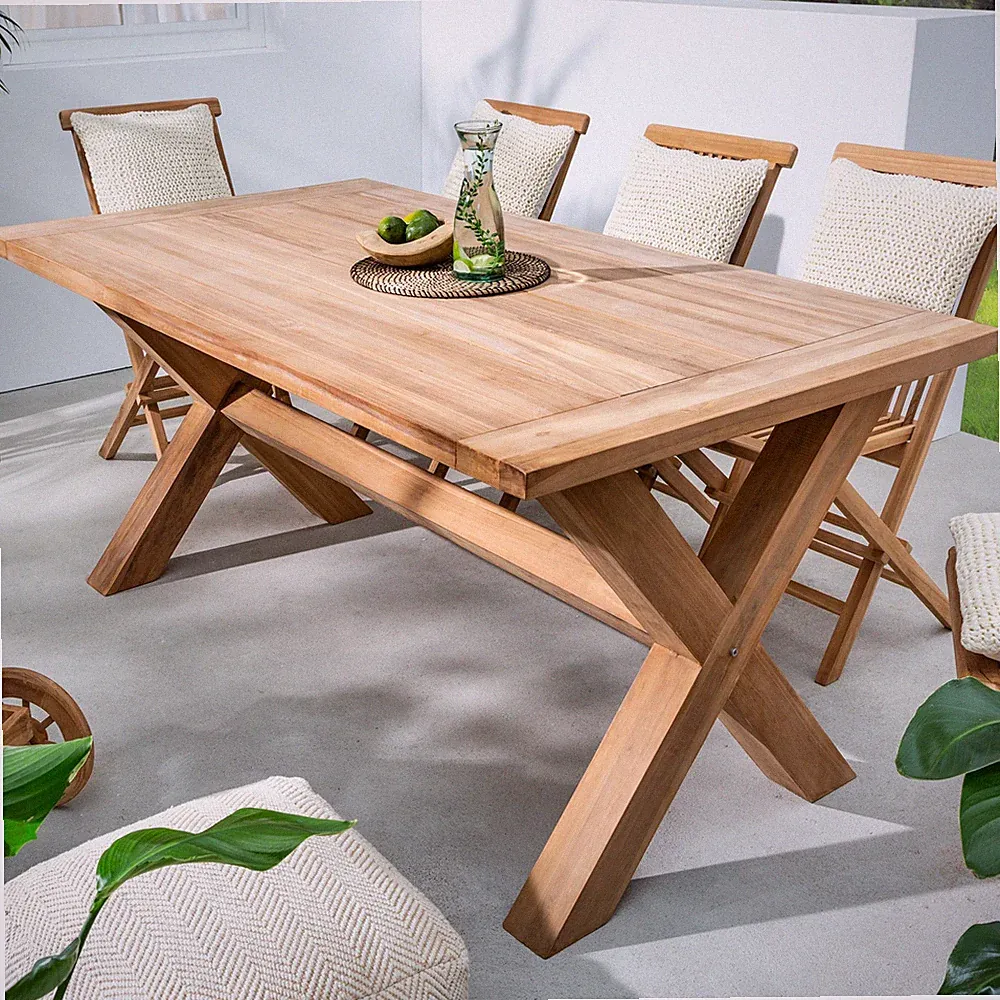 Massivholz Gartentisch EMPIRE TEAK - 160cm - natur - Teakholz - wetterfest