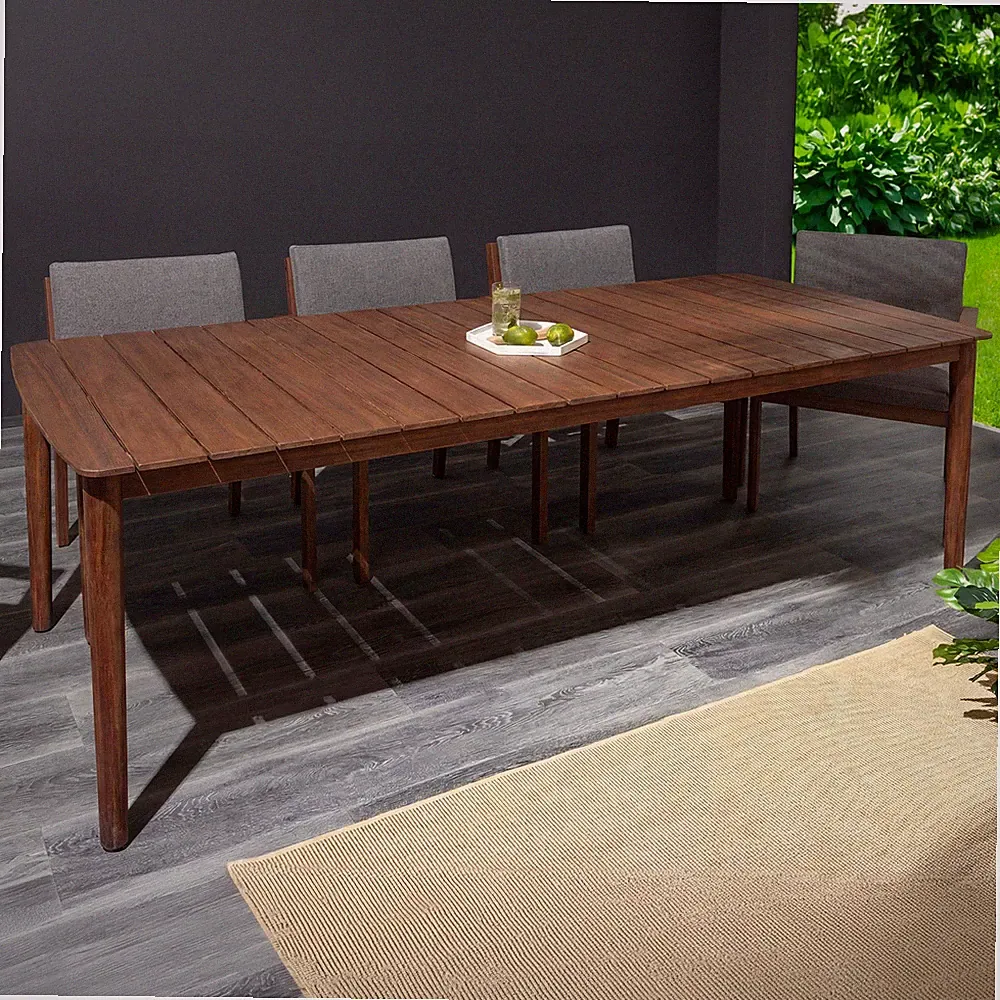 Massivholz Gartentisch KOPENHAGEN - GRÖSSENWAHL - braun honey finish - Akazie
