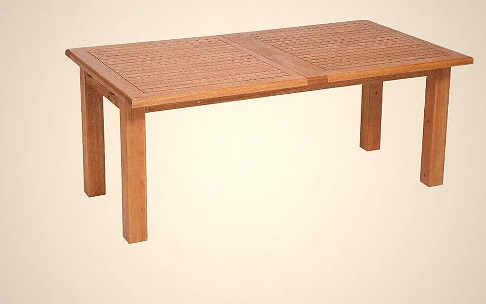 Merxx Gartentisch Ausziehtisch eckig, 180 (220/260) x 100 cm, Eukalyptusholz