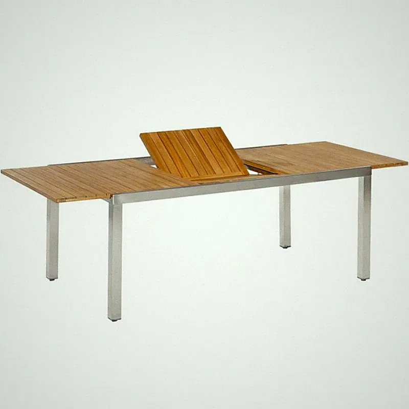 Merxx Keros Ausziehtisch Gartentisch Holz Edehlstahl 180 (240) x 100 x 74 cm