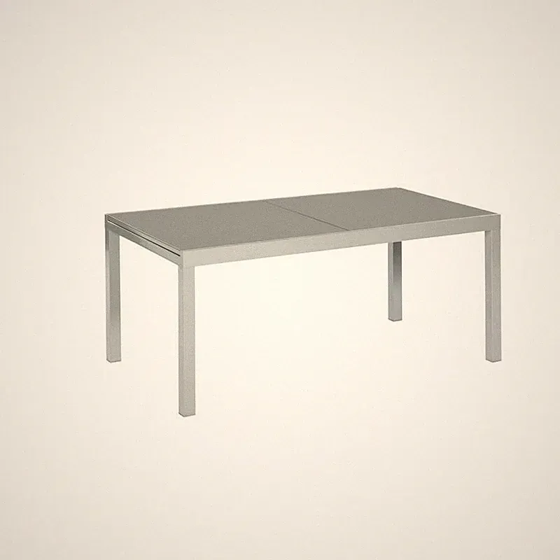 Merxx Semi Ausziehtisch 150 (220) x 90 cm Silber/Grau