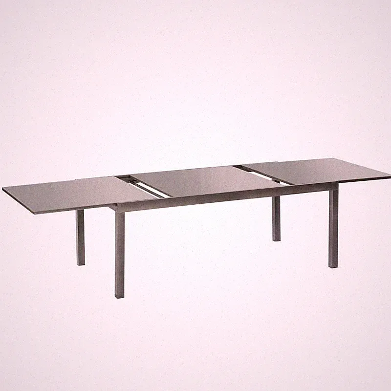 Merxx Semi Ausziehtisch 200 (300 ) x 110 cm Gartentisch silber/grau