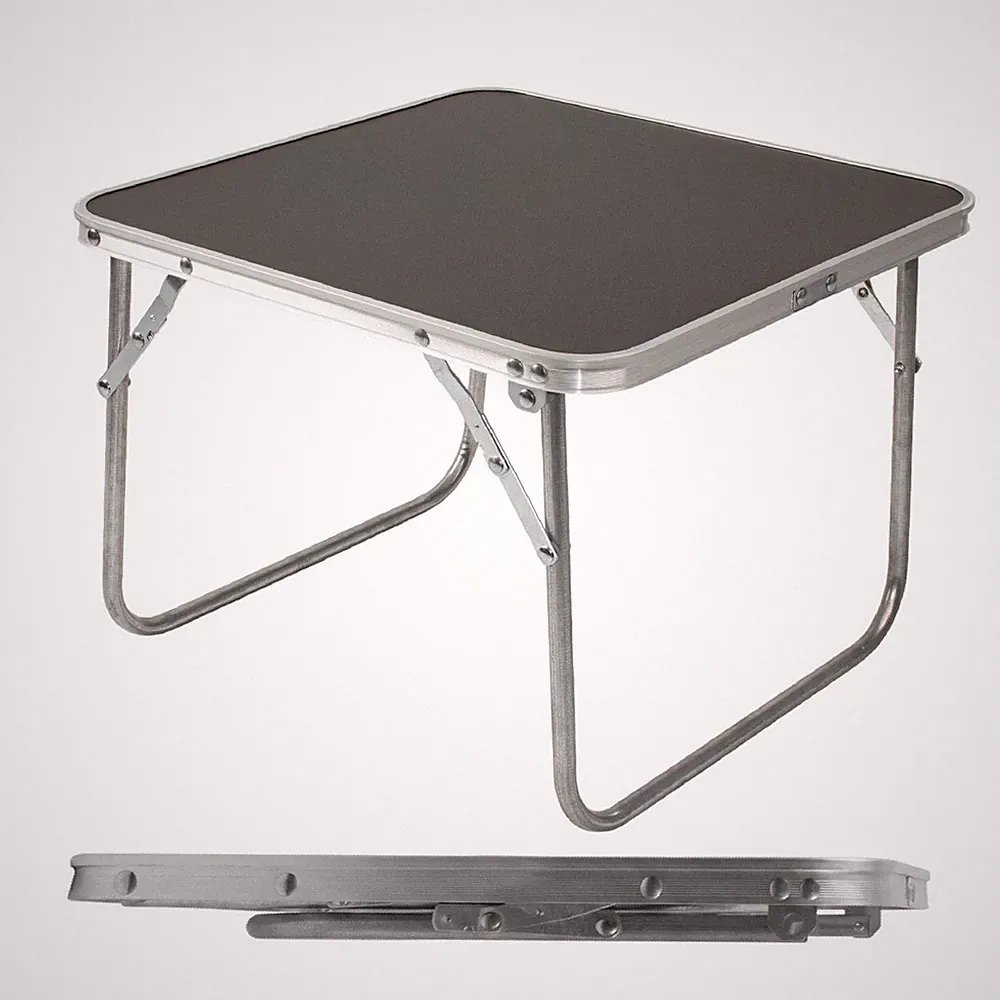 Mini Alu Campingtisch schwarz klappbar - 40x40 cm - Garten Klapp Tisch bis 15 kg