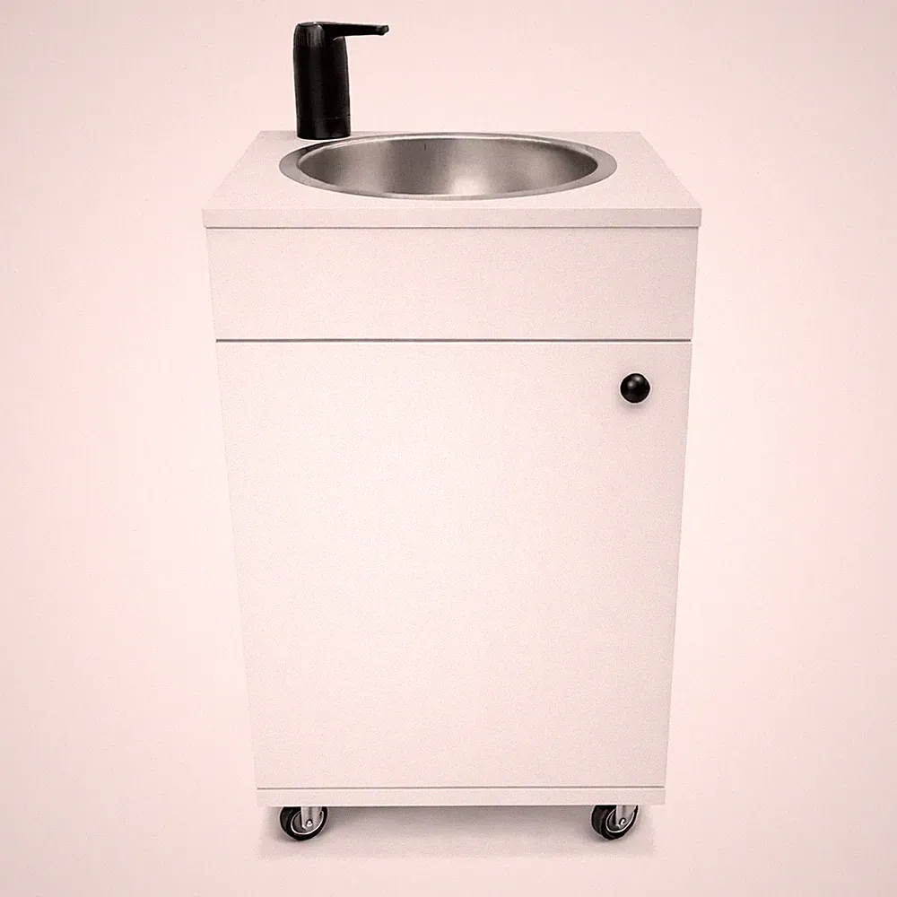 Mobiler Waschtisch Handwaschbecken Spülbecken Camping Garten klein weiss B-Ware