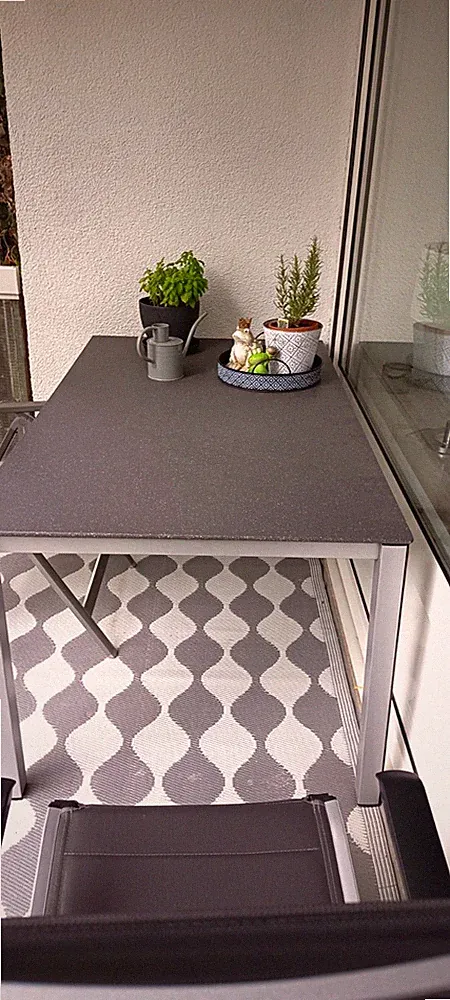 MWH Balkontisch Grau 160 x 90 x 74 cm