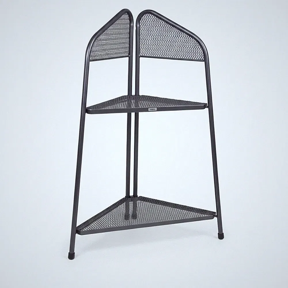 MWH Ekko Balkon Eckregal Streckmetall Regal Ablage Blumenregal Balkontisch grau