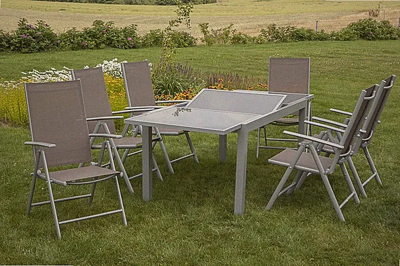 MX Alu Gartenmöbel Set Amalfi 7tlg. Esstischgruppe Balkonmöbel Terrassenmöbel