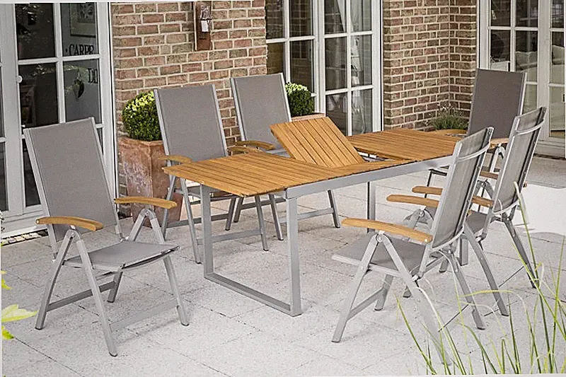 MX Alu Gartenmöbel Set Naxos 7tlg. Esstischgruppe Terrassenmöbel Gartengarnitur