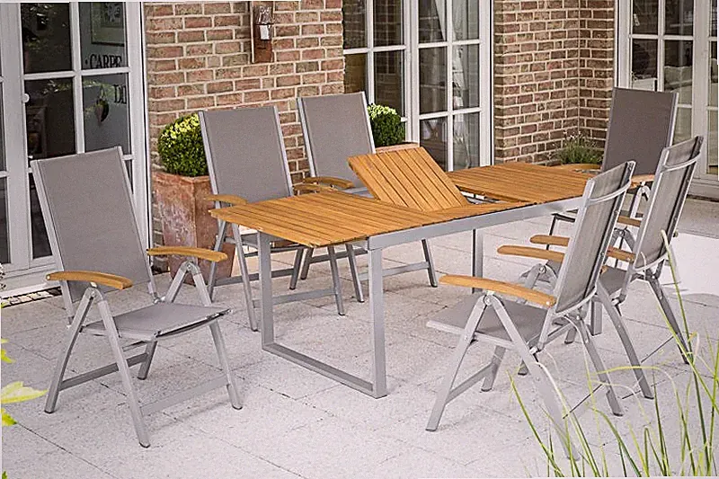 MX Alu Gartenmöbel Set Naxos 7tlg. Esstischgruppe Terrassenmöbel Gartengarnitur