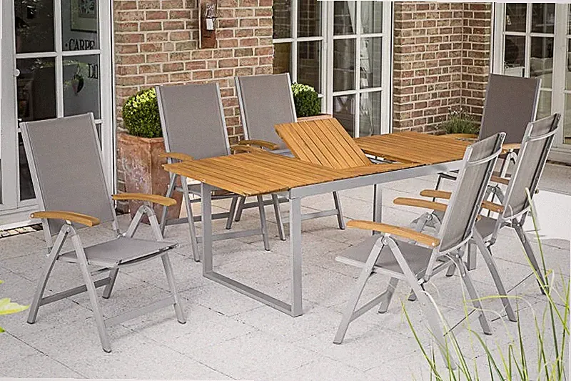 MX Alu Gartenmöbel Set Naxos 7tlg. Esstischgruppe Terrassenmöbel Gartengarnitur