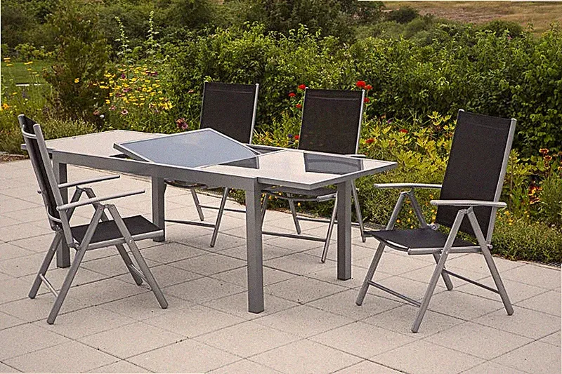 MX Gartenmöbel Amalfi 5tlg. Terrassenmöbel Balkonmöbel Esstischgruppe Tisch