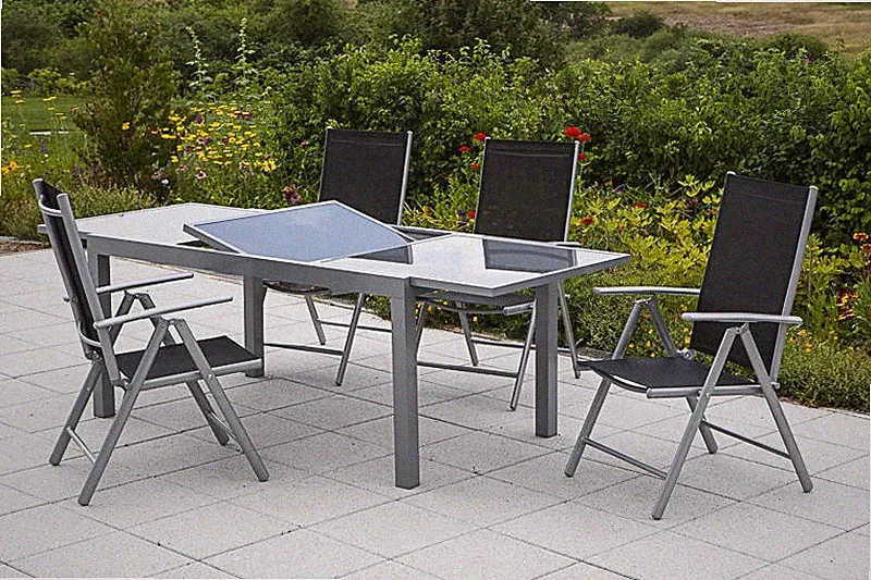 MX Gartenmöbel Amalfi 5tlg. Terrassenmöbel Balkonmöbel Esstischgruppe Tisch