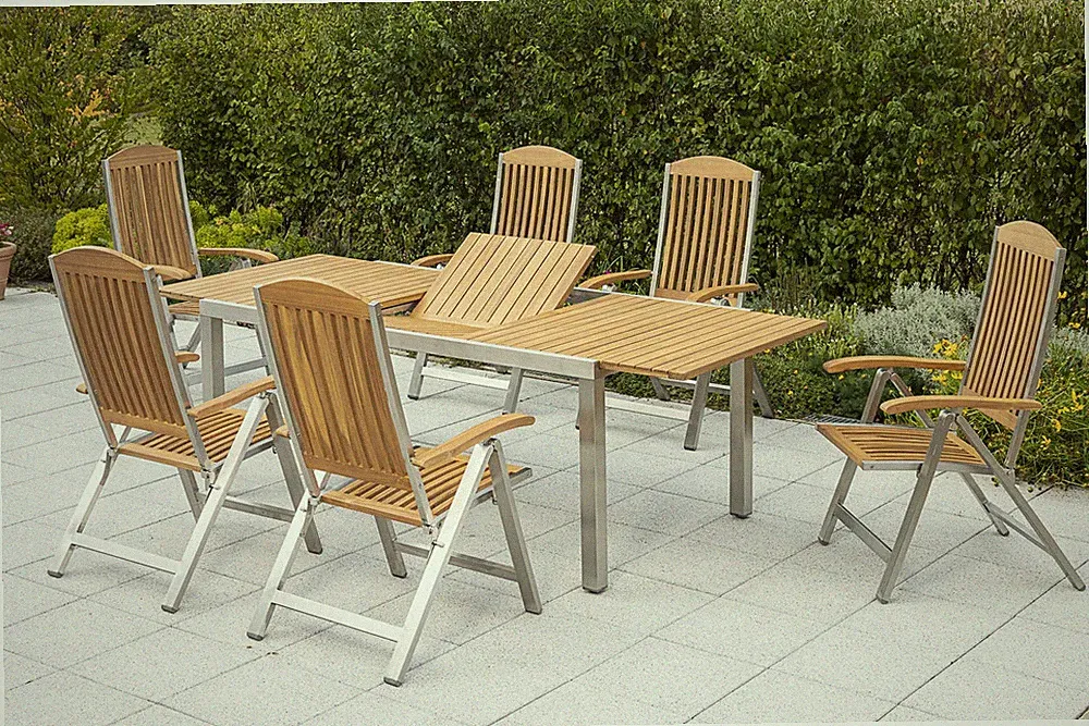 MX Gartenmöbel Keros Set 7tlg. Gartengarnitur Terrassenmöbel Esstischgruppe