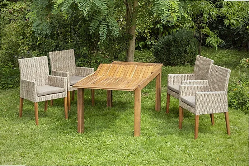 MX Gartenmöbel Ranzano 5tlg. Terrassenmöbel Esstischgruppe Gartengarnitur
