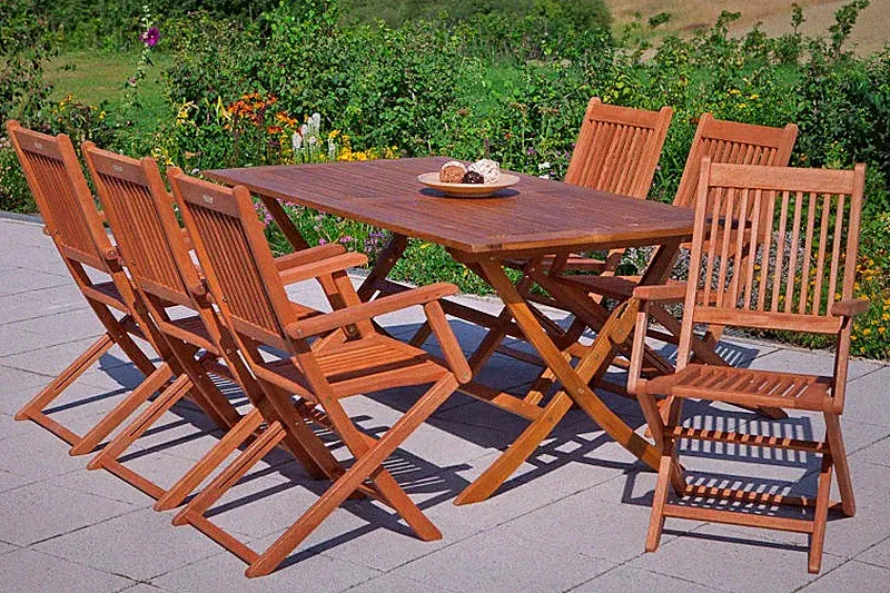 MX Gartenmöbel Rio 7tlg. Holz Terrassenmöbel Balkonmöbel Esstisch Holzmöbel