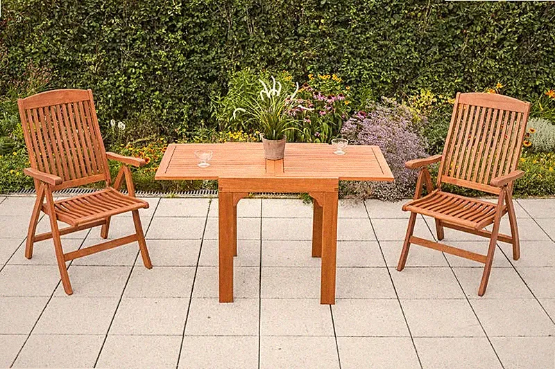 MX Gartenmöbel Set Maracaibo 3 tgl. Holz Terrassenmöbel Balkonmöbel Tischgruppe