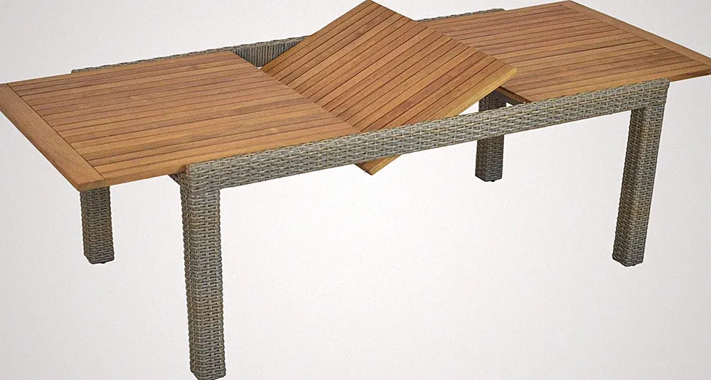 Rattan Ausziehtisch