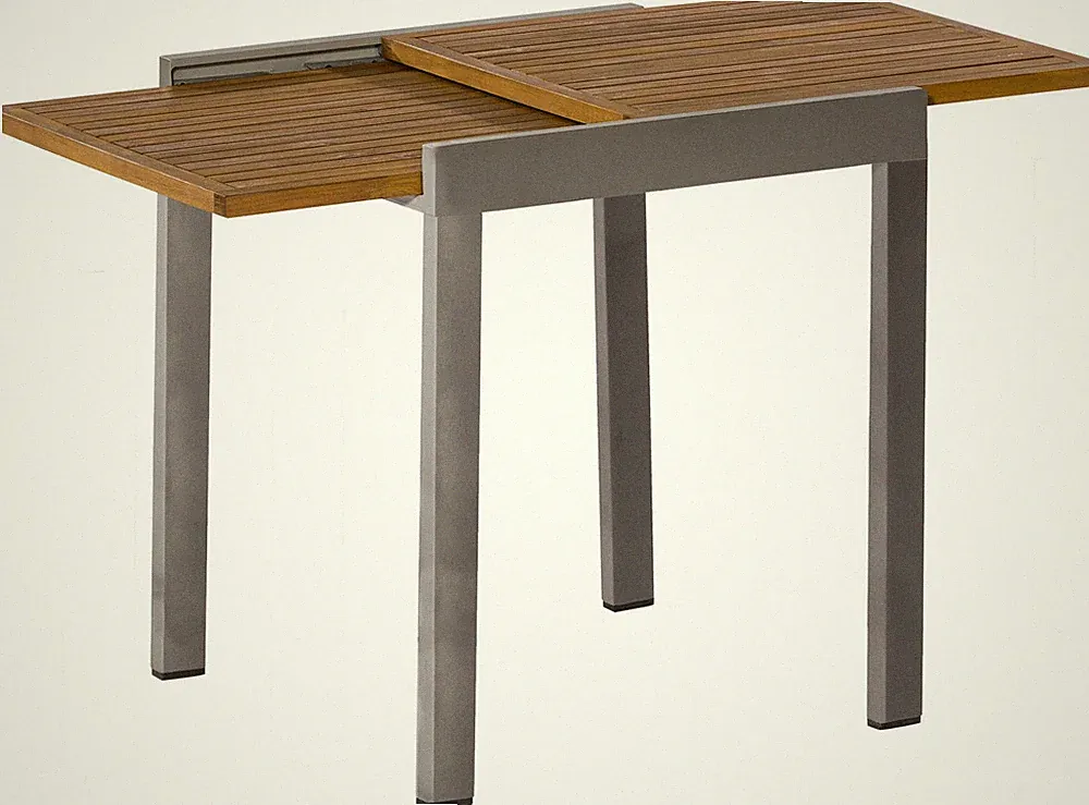MX Gartentisch Balkonausziehtisch Alu Akazienholz Balkontisch Esstisch Tisch
