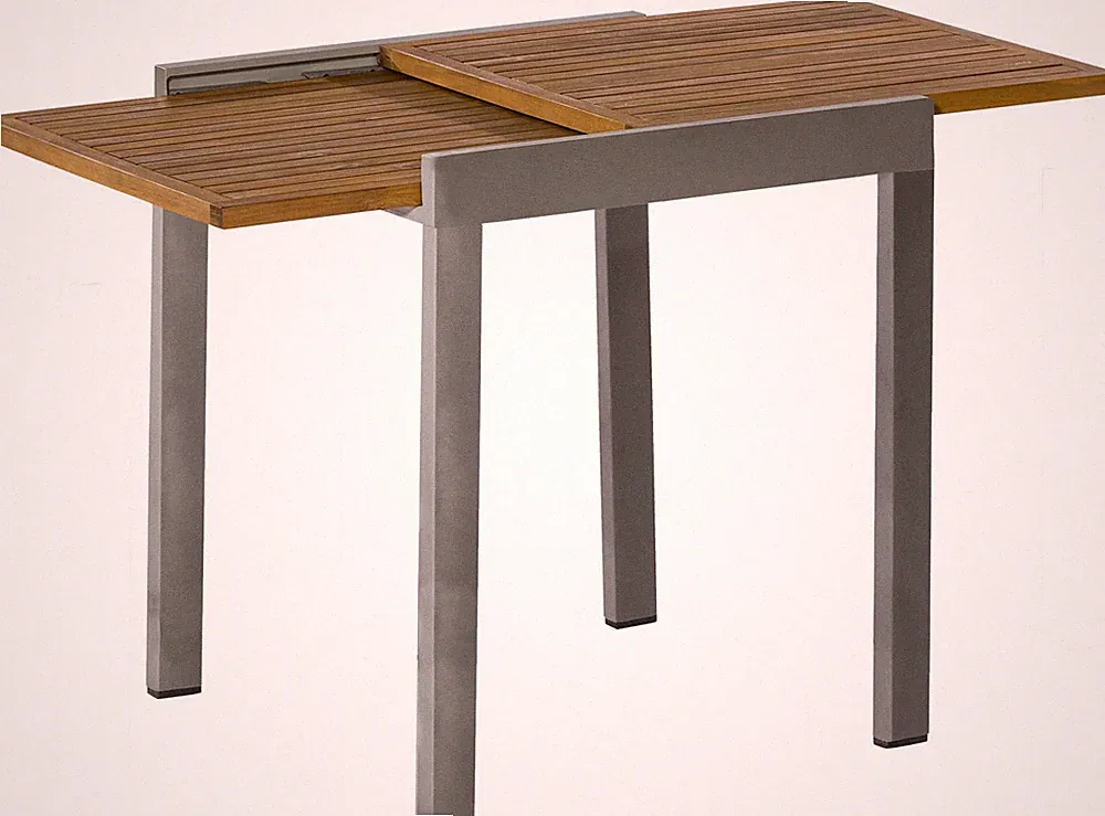 MX Gartentisch Balkonausziehtisch Alu Akazienholz Balkontisch Esstisch Tisch