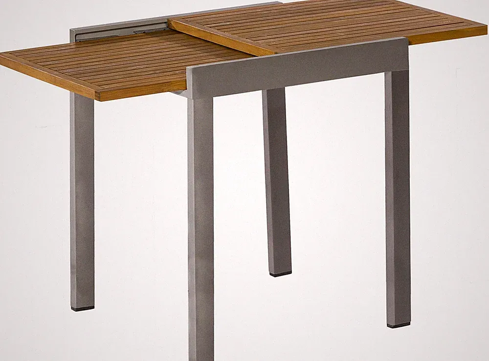 MX Gartentisch Balkonausziehtisch Alu Akazienholz Balkontisch Esstisch Tisch
