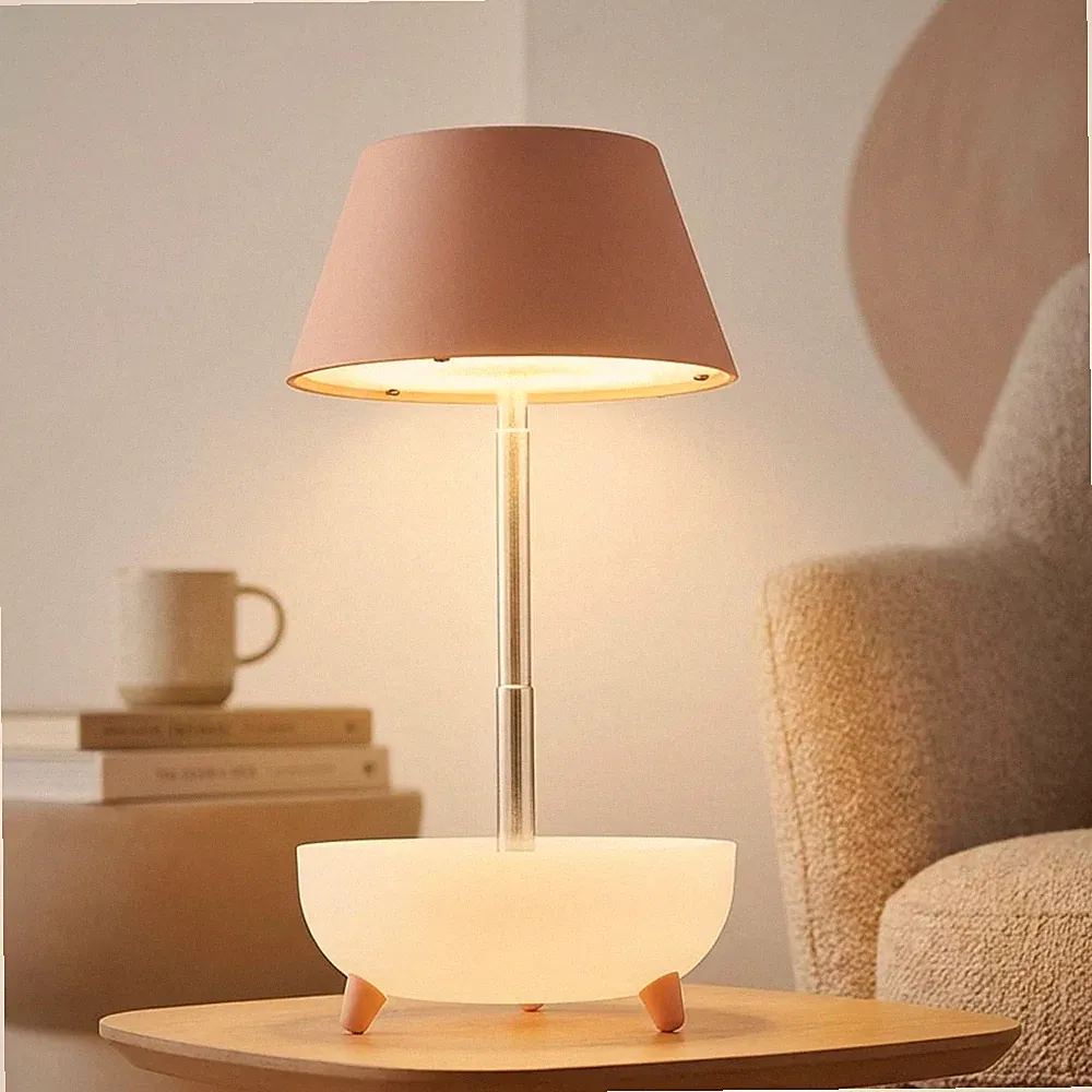 Tischleuchte Lampe Nachttischleuchte LED Akku ausziehbar pfirsich Touchdimmer