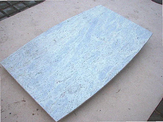 Naturstein Tischplatte Naturstein Kashmir White Steinplatte Abdeckung Bootsform