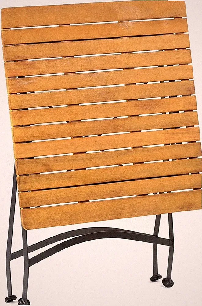 Newark Square 75cm Bistro Garten Esstisch Klapptisch Akazienholz Stahlgestell