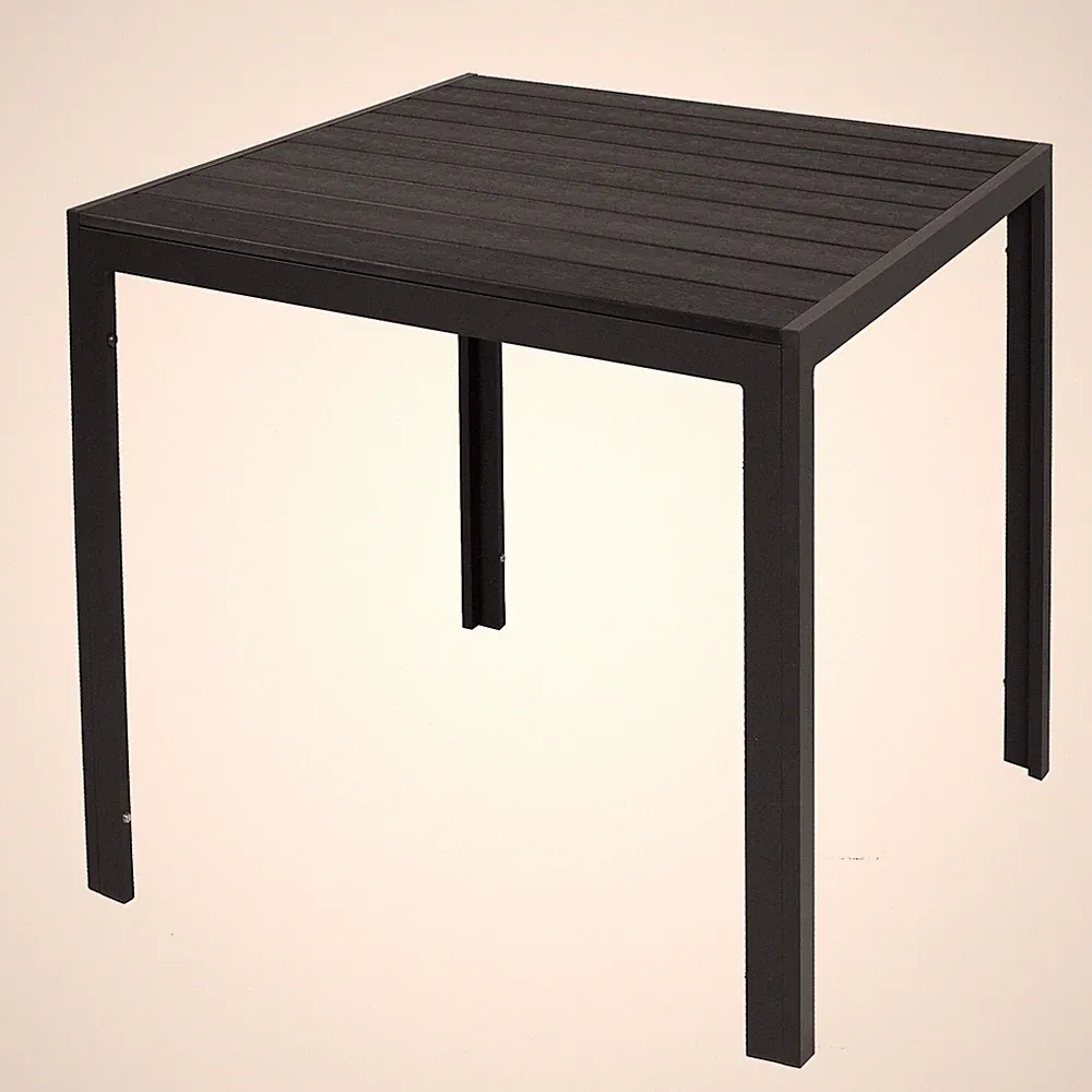 Non-Wood Gartentisch anthrazit/schwarz Gartenmöbel Aluminium Esstisch 80x80cm