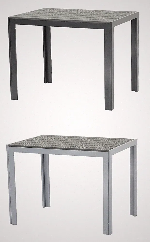 Nonwood Gartentisch Esstisch Balkontisch Fire 100 x 70 cm wetterfest Alu 2. Wahl