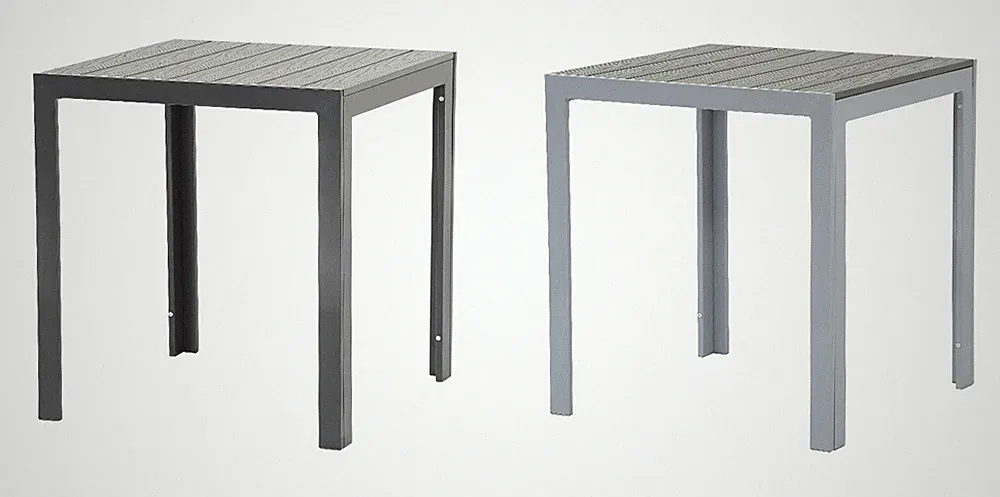 Nonwood Gartentisch Esstisch Balkontisch Fire 70 x 70 cm wetterfest Alu 2. Wahl