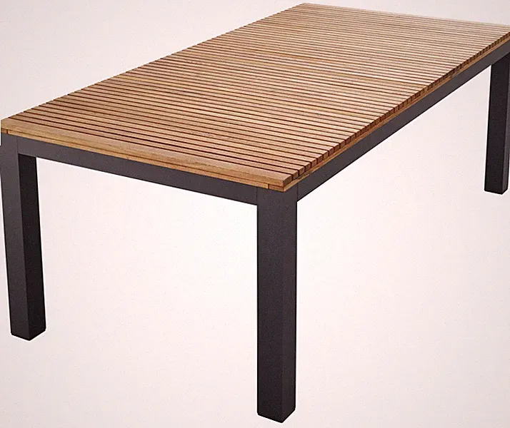 Öko-Gartentisch Gartentisch massiv wetterfest für 8 Personen "Nizza" 200 x100 cm