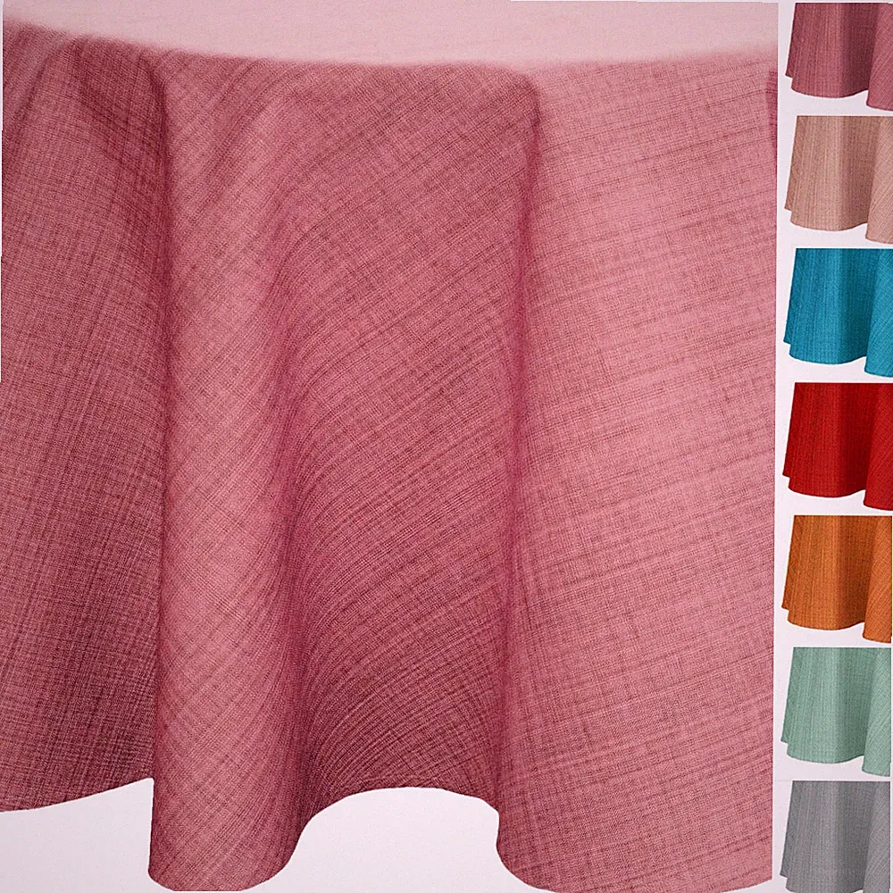 Outdoor Tischdecke Garten Tischtuch meliert ca. 145 cm rund witterungsbeständig