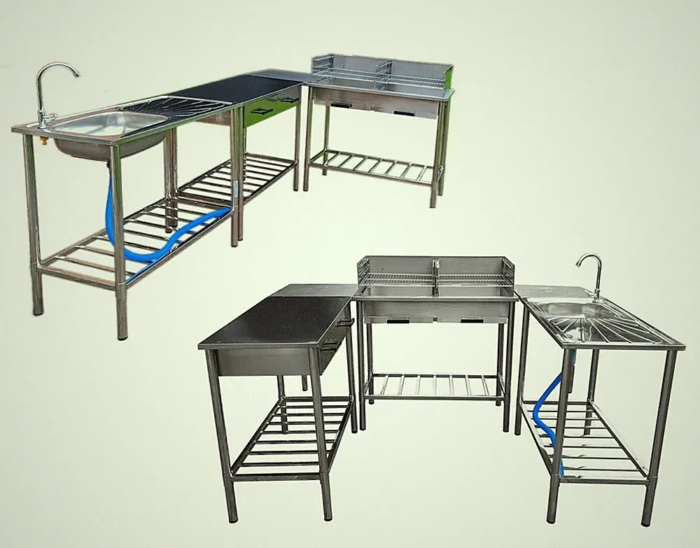 Outdoorküche Edestahl Garten-Küche Grillküche Spüle Standgrill Arbeitstisch