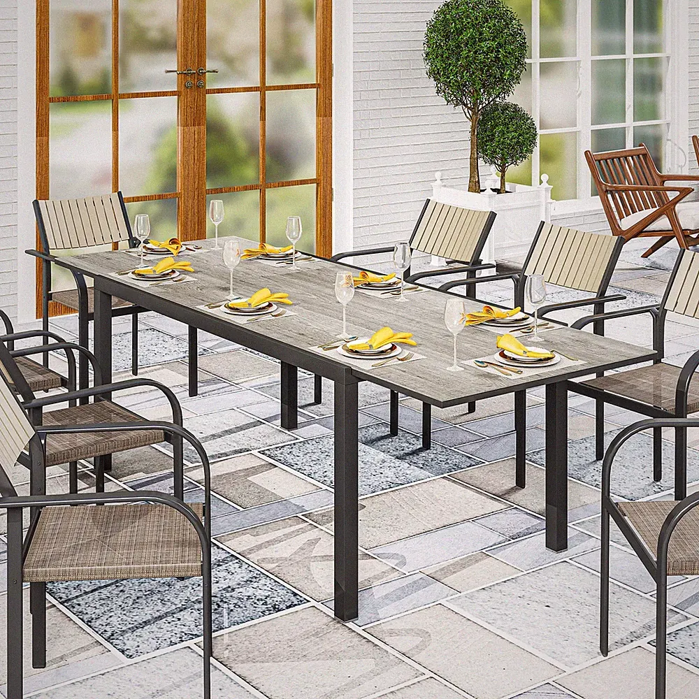 Outsunny Ausziehbarer Gartentisch