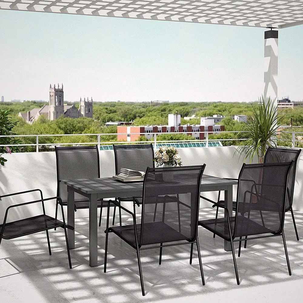 Outsunny Gartentisch Erweitert Aluminium 160/220x90 cm Wetterfest Balkontisch