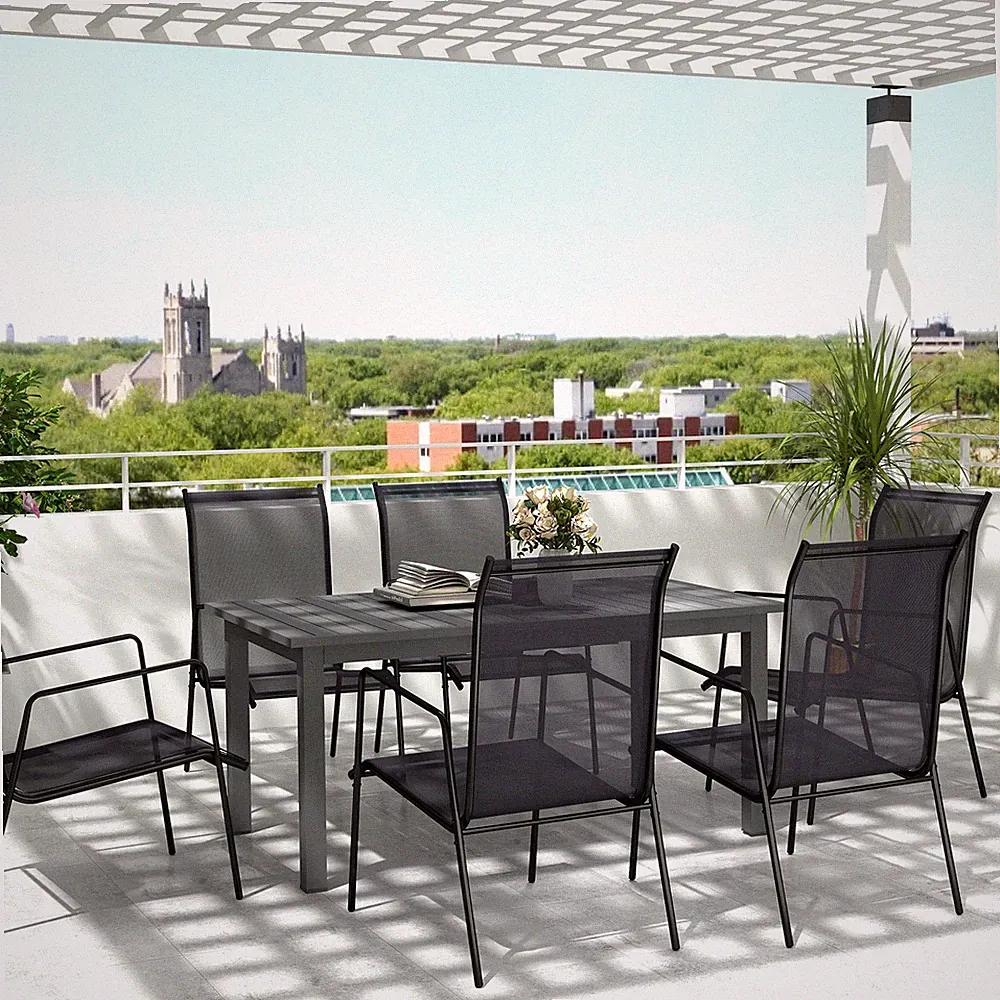 Outsunny Gartentisch Erweitert Aluminium 160/220x90 cm Wetterfest Balkontisch