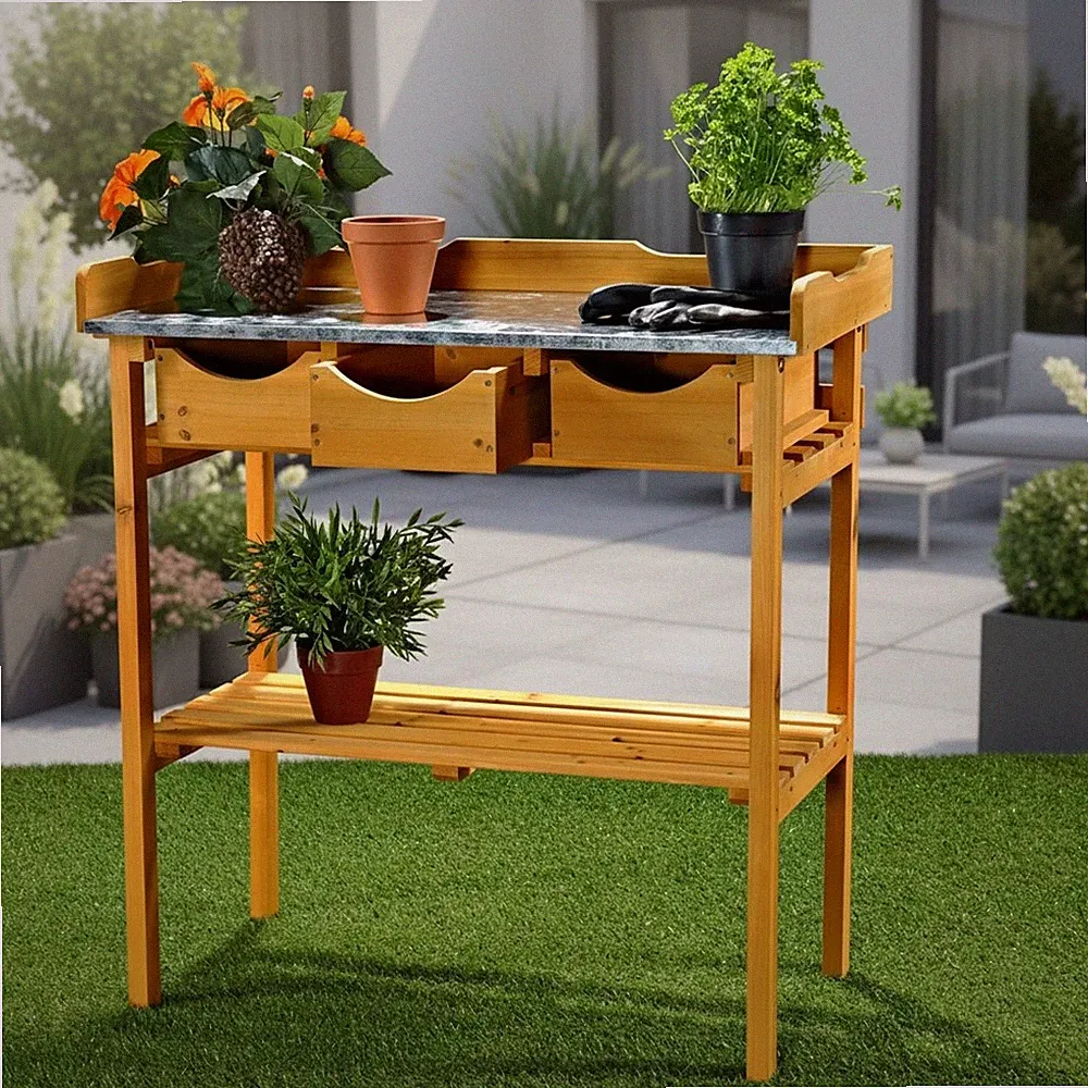 Pflanztisch Gartenarbeitstisch Pflanzregal Gartentisch Blumentisch Tisch 🌿