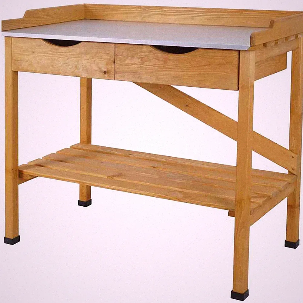 Pflanztisch Gartentisch Arbeitstisch Paola mit Schubladen 99 x 55 x 90 cm