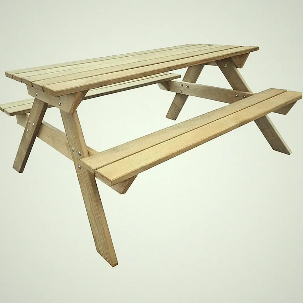 Picknicktisch Kiefernholz Gartentisch Sitzgruppe Holztisch Gartenmöbel vidaXL