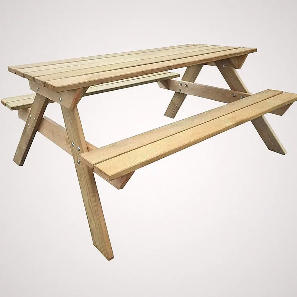 Picknicktisch Kiefernholz Gartentisch Sitzgruppe Holztisch Gartenmöbel vidaXL